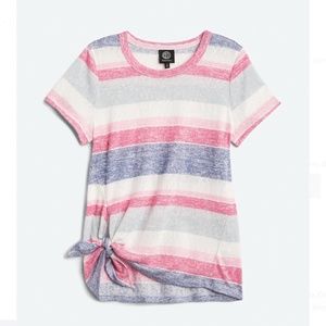 Bobeau Michelle Side Tie Knit Top, Size Medium